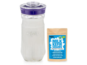 Kefirko Milk Kefir Kit with Dehydrated Grains, 1400 ml - 2tech ltd