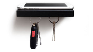 PLANK Wooden Floating Shelf with a Magnetic Underside for Mobile & Keys Storage - 2tech ltd